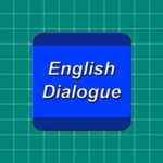 english dialogue writing android application logo